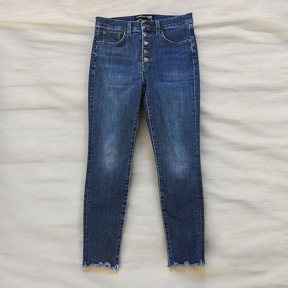 Veronica Beard Dark Blue Cropped Jeans